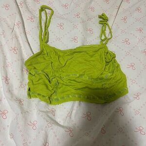 Urban outfitters Vibrant Green Cropped Tank Top